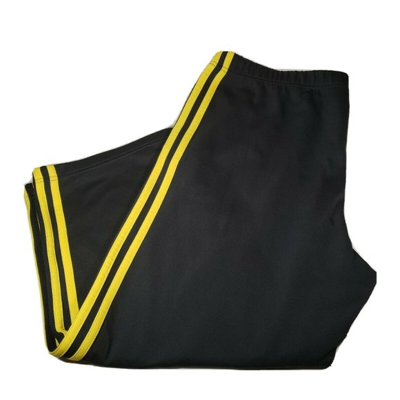 yellow and black striped pants